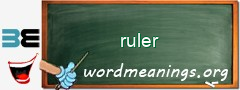 WordMeaning blackboard for ruler